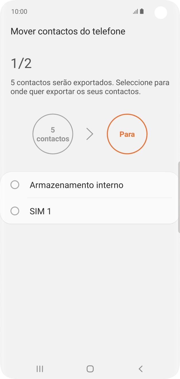Prima o nome do cartão SIM.