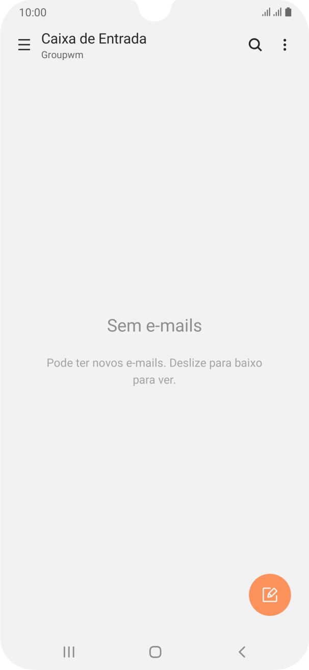 Deslize o dedo sobre o ecrã da esquerda para a direita.