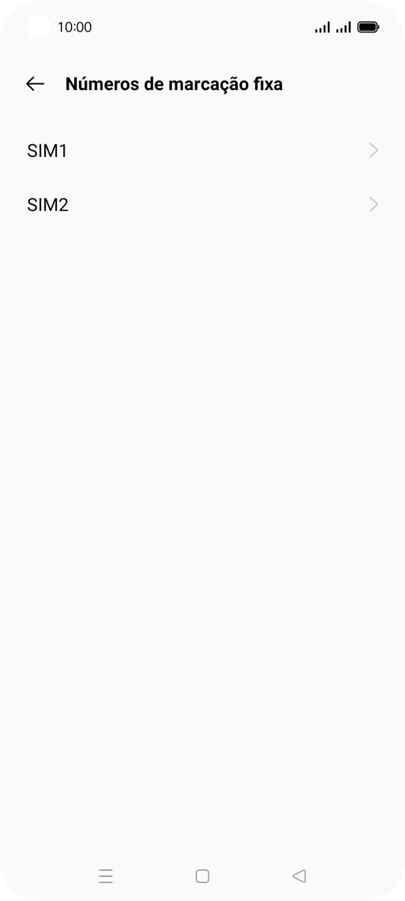 Prima o cartão SIM pretendido.