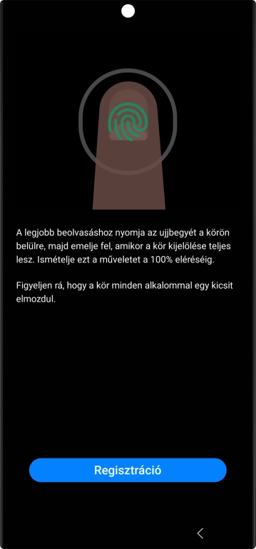 Válaszd a Regisztráció lehetőséget.