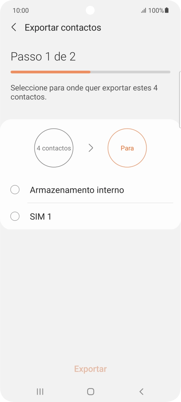 Prima o nome do cartão SIM.