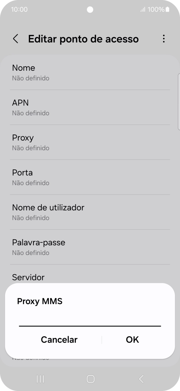 Introduza iproxy.vodafone.pt e prima OK.