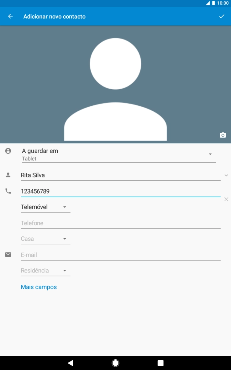 Prima o ícone para aceitar.