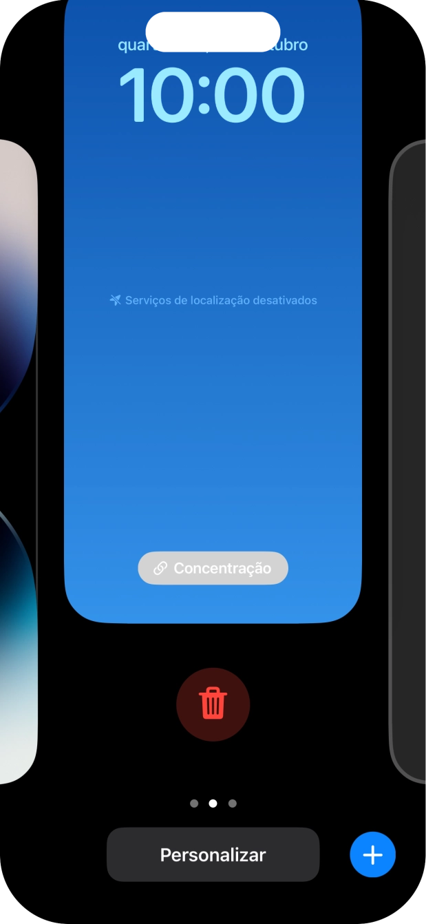 Prima o ícone para apagar.