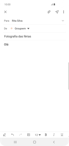 Prima o ícone de anexo.