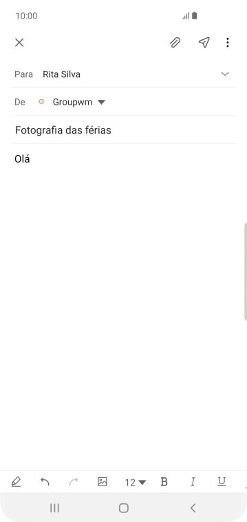 Prima o ícone de anexo.