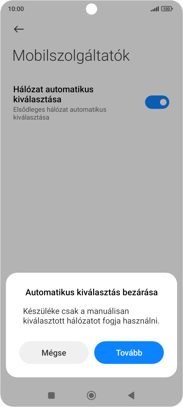 Válaszd a Tovább lehetőséget.