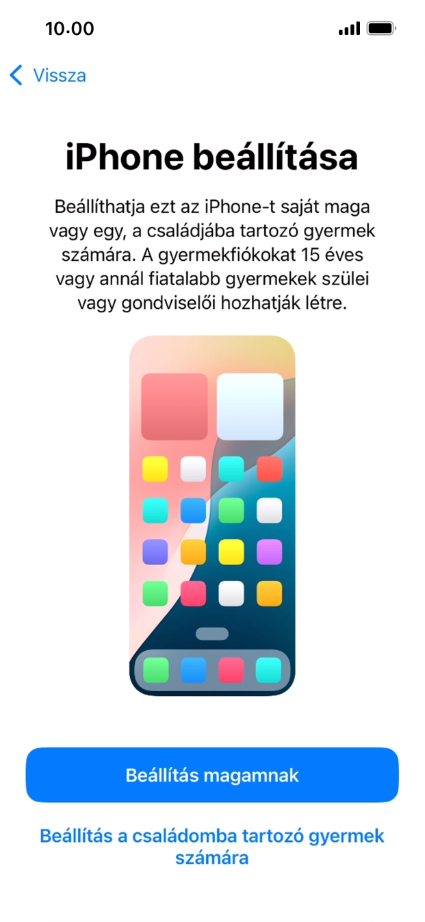 Válaszd a Beállítás magamnak lehetőséget.
