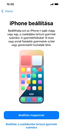 Válaszd a Beállítás magamnak lehetőséget.