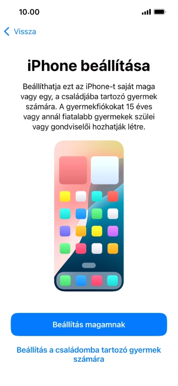 Válaszd a Beállítás magamnak lehetőséget.