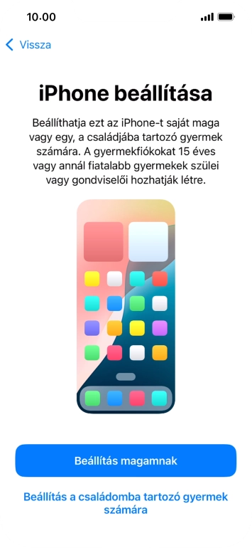 Válaszd a Beállítás magamnak lehetőséget.
