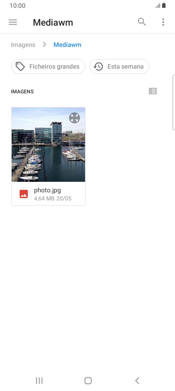 Prima o ficheiro pretendido.
