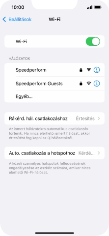 Kattints a kívánt Wi-Fi hálózatra, és írd be a Wi-Fi hálózathoz tartózó jelszót.