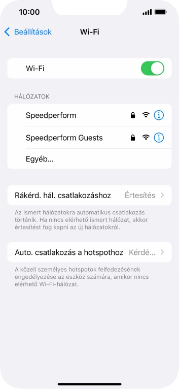 Kattints a kívánt Wi-Fi hálózatra, és írd be a Wi-Fi hálózathoz tartózó jelszót.