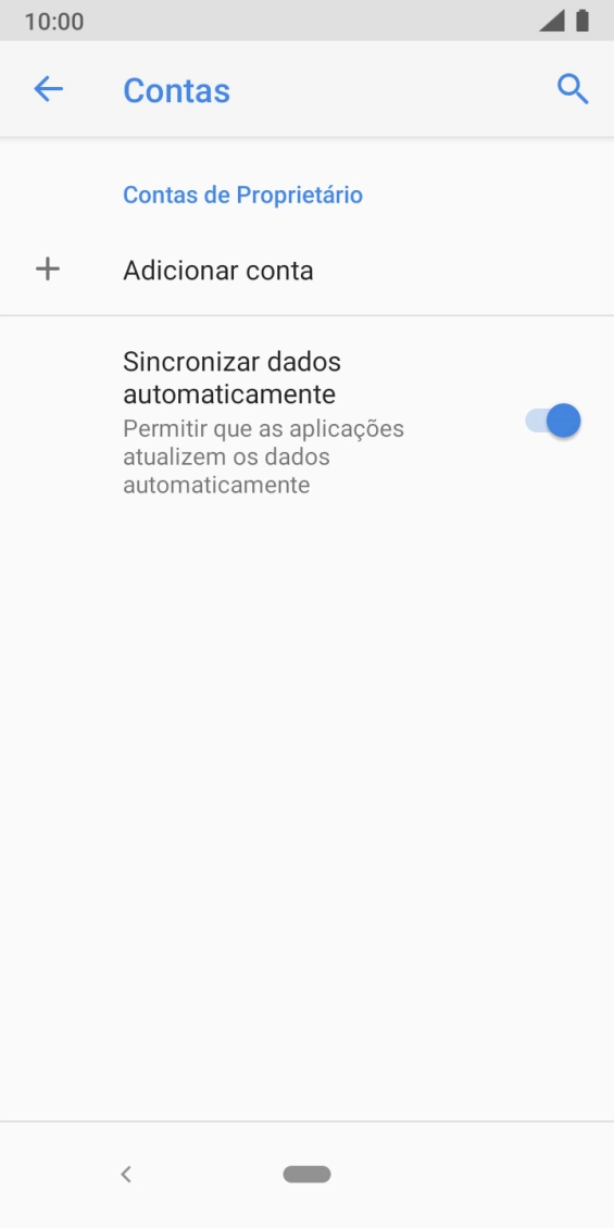 Prima Adicionar conta.