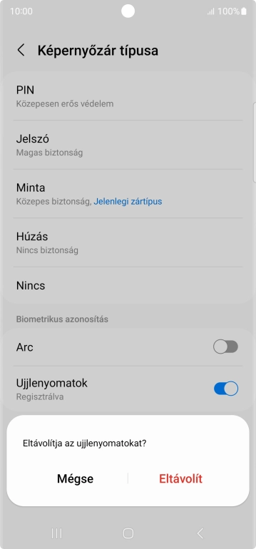 Válaszd az Eltávolít lehetőséget.