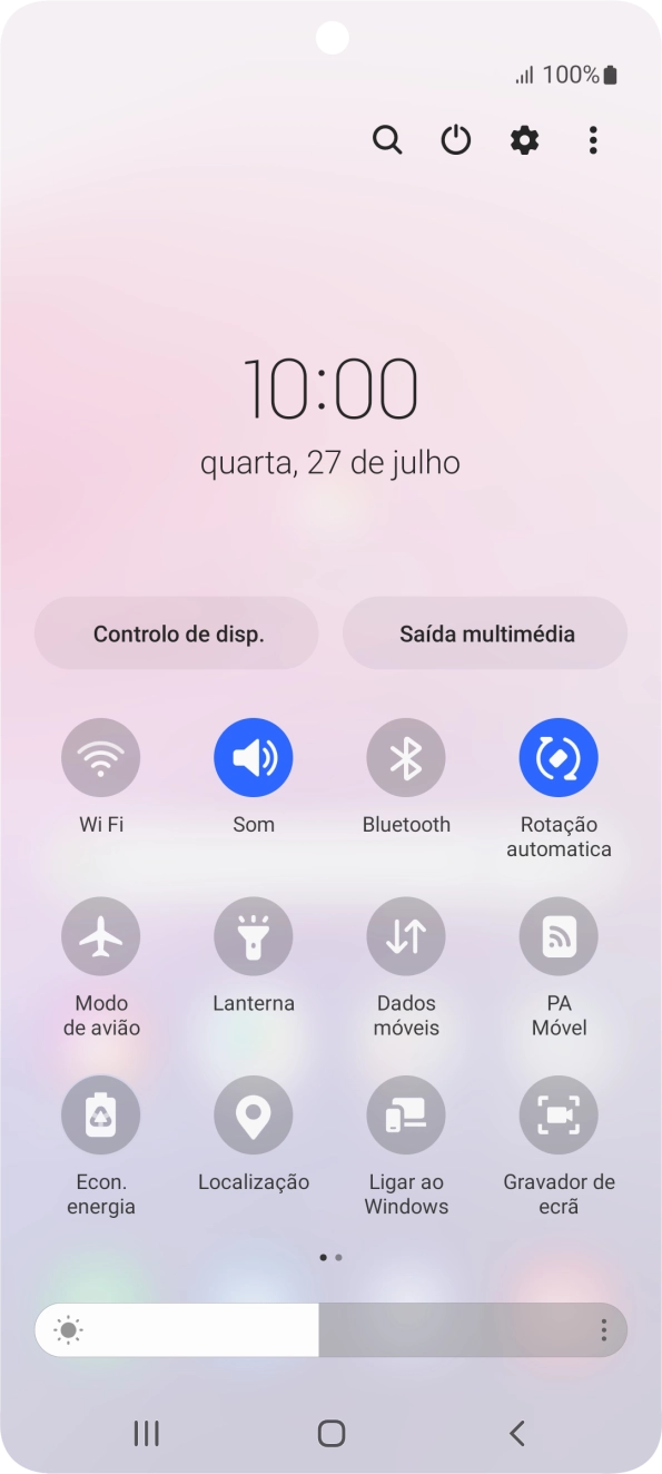 Prima o ícone de definições.