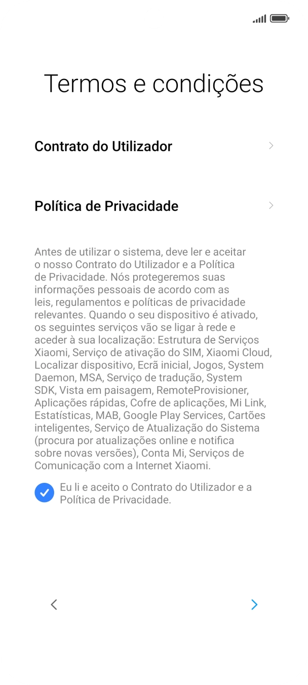 Prima a seta para a direita.