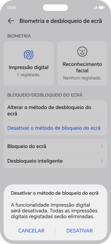 Prima DESATIVAR.
