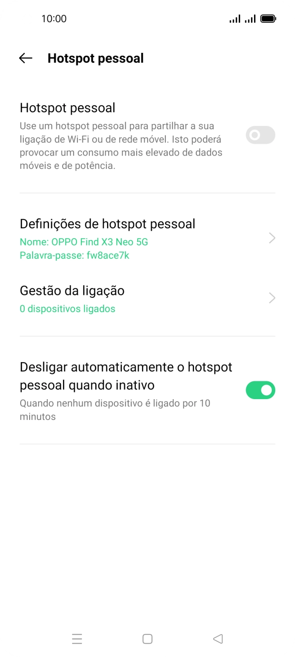 Prima Definições de hotspot pessoal.