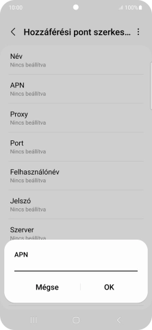 Amennyiben előfizetésed van, írd be azt, hogy mms.vodafone.net, és válaszd az OK lehetőséget.