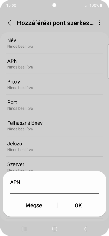 Amennyiben előfizetésed van, írd be azt, hogy mms.vodafone.net, és válaszd az OK lehetőséget.