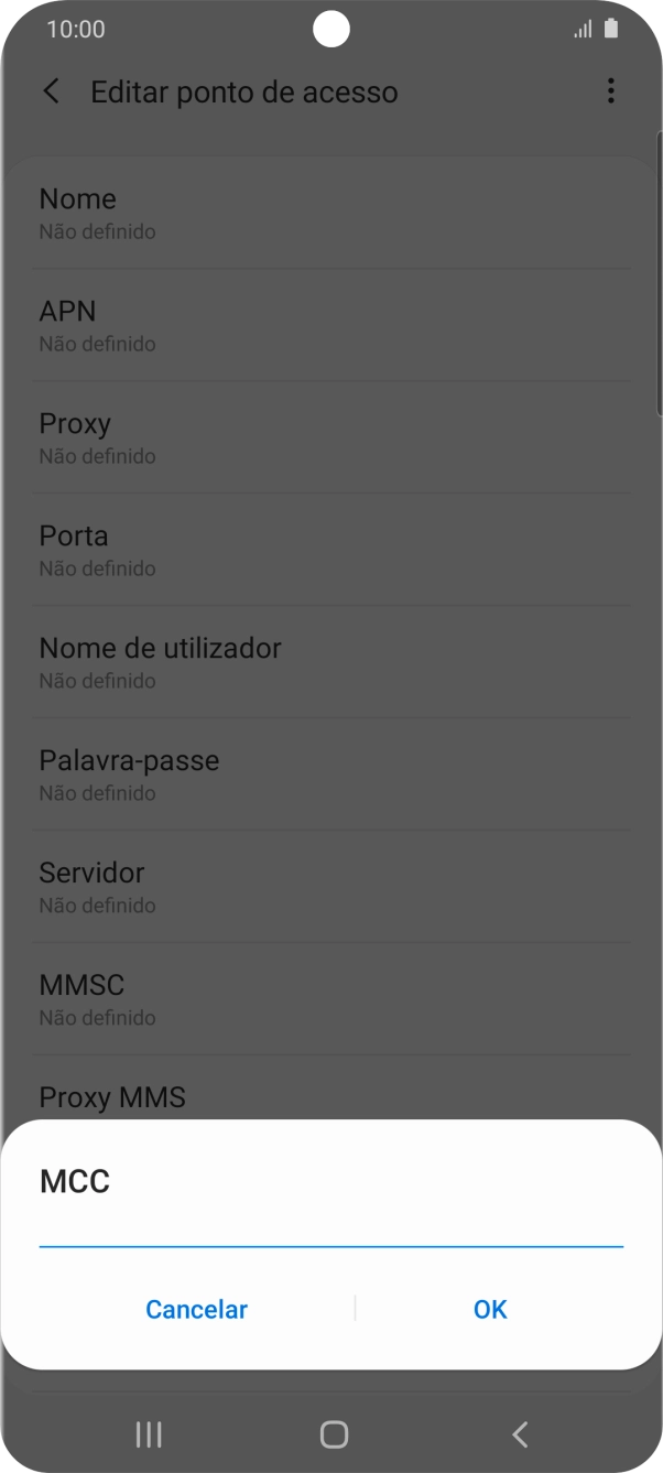 Introduza 268 e prima OK.