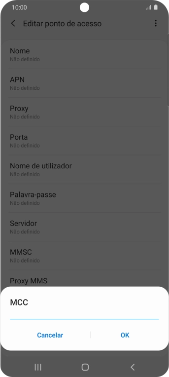 Introduza 268 e prima OK.