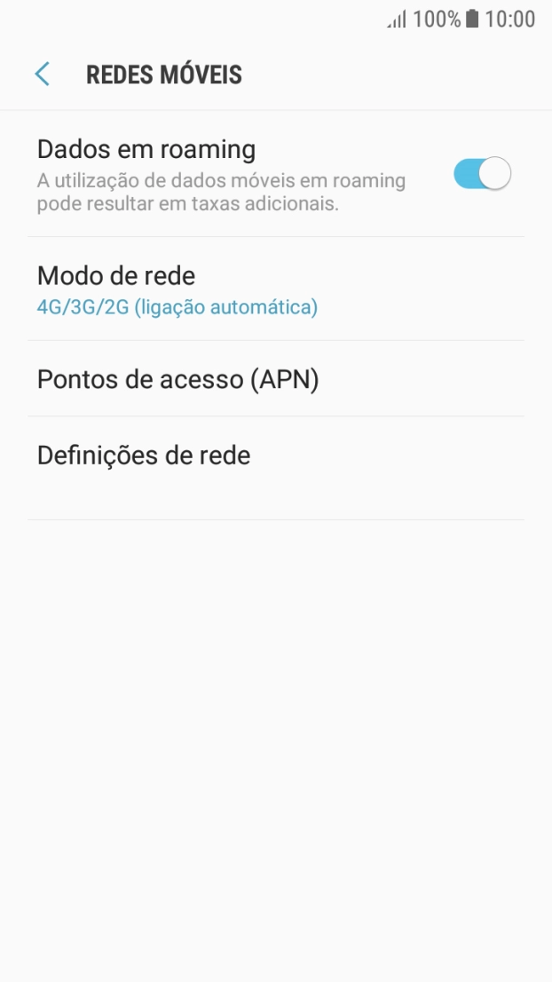 Prima Definições de rede.