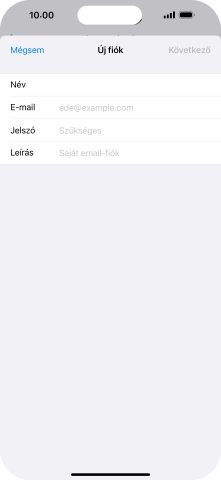 Kattints az E-mail mezőre, és írd be az e-mail címedet.