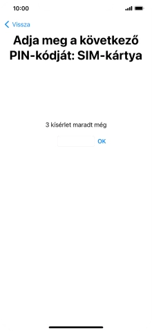 Amennyiben a SIM-kártyád zárolva van, írd be a PIN-kódodat, és válaszd az OK lehetőséget.