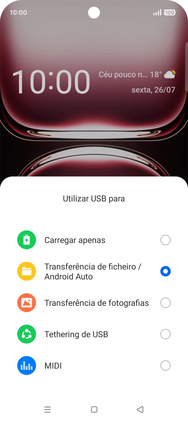 Prima Transferência de ficheiro / Android Auto.
