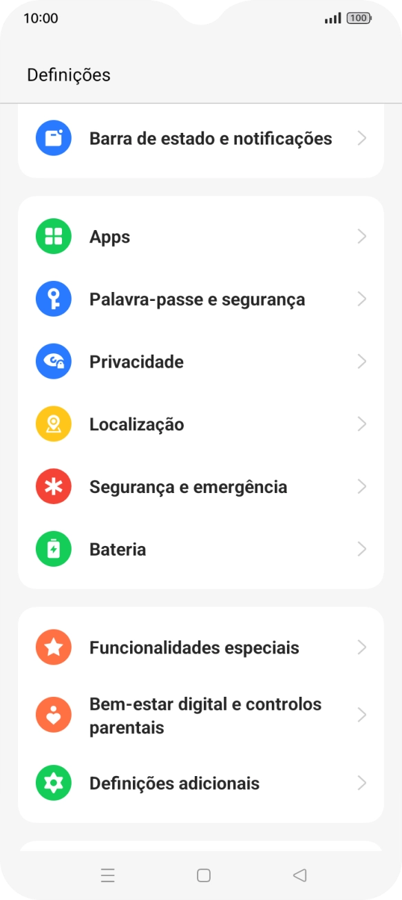 Prima Palavra-passe e segurança.