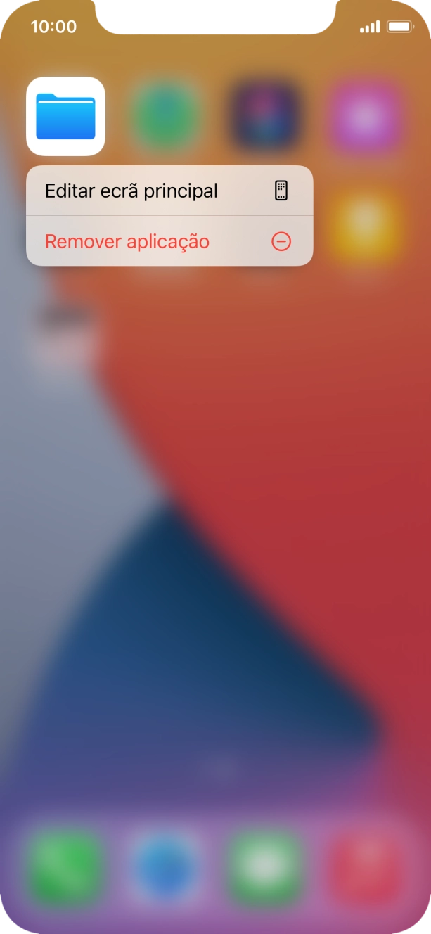 Prima Remover aplicação.