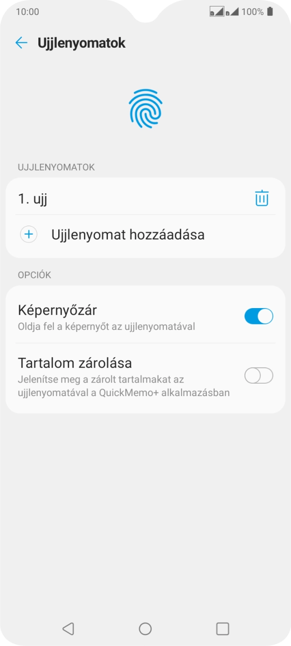 Kattints a kívánt beállítások melletti csúszkákra a funkciók be- vagy kikapcsolásához.