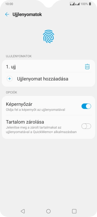 Kattints a kívánt beállítások melletti csúszkákra a funkciók be- vagy kikapcsolásához.