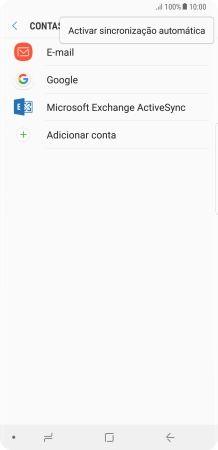 Prima Activar sincronização automática.
