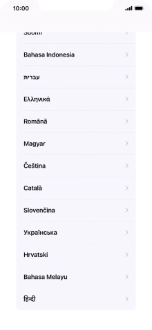 Válaszd ki a kívánt nyelvet.