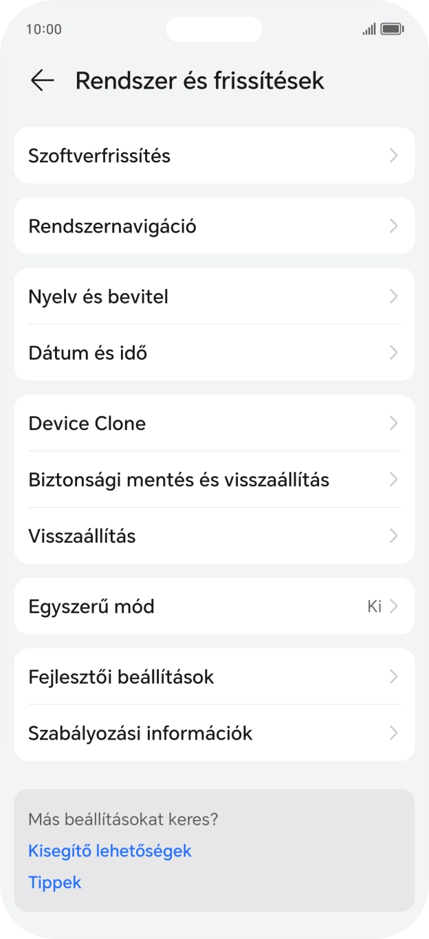 Válaszd a Visszaállítás lehetőséget.