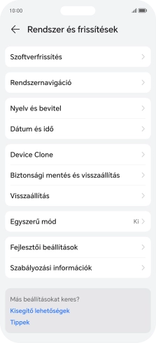 Válaszd a Visszaállítás lehetőséget.