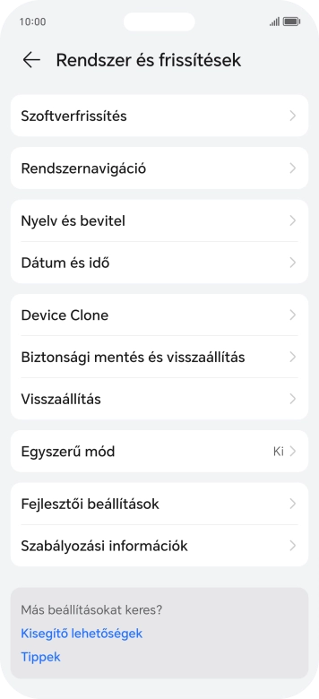 Válaszd a Visszaállítás lehetőséget.