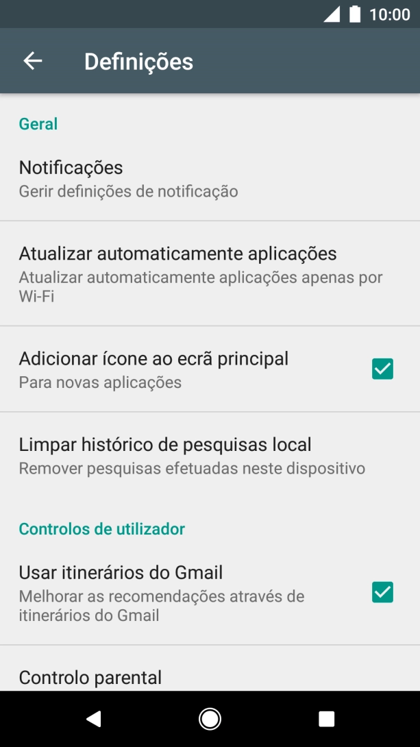 Prima Atualizar automaticamente aplicações.