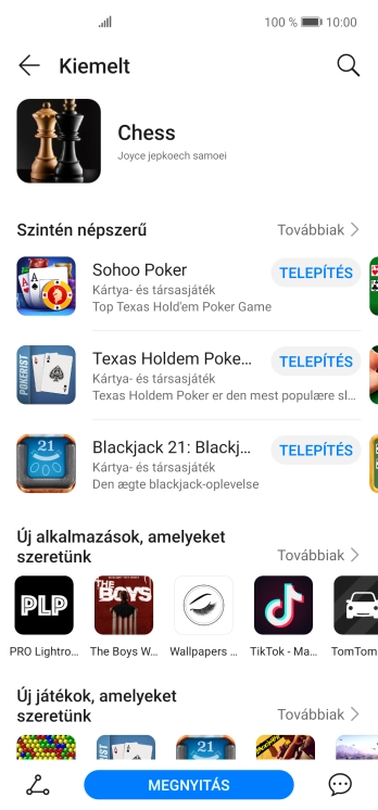 Húzd az ujjad felfelé a kijelző aljáról, hogy visszatérj a kezdőképernyőhöz.