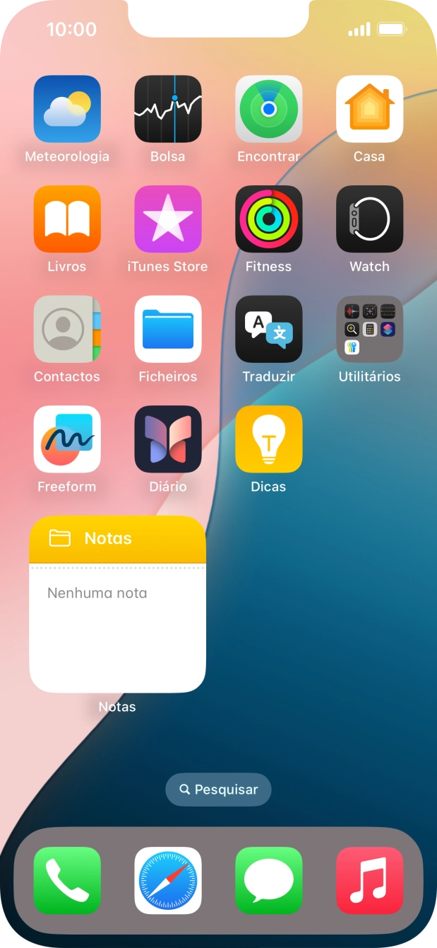 Se utilizar uma pilha de widgets: Deslize o dedo para cima ou para baixo na pilha para escolher o widget pretendido.