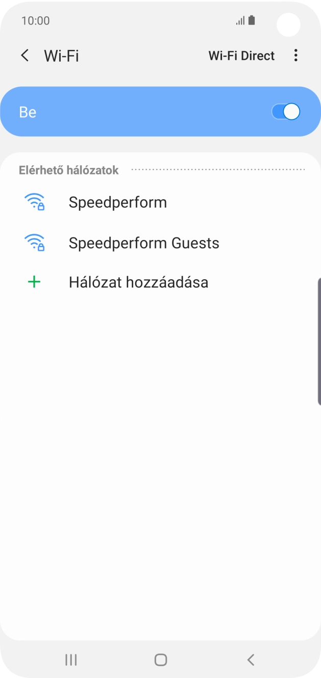 Válaszd ki a kívánt Wi-Fi hálózatot.