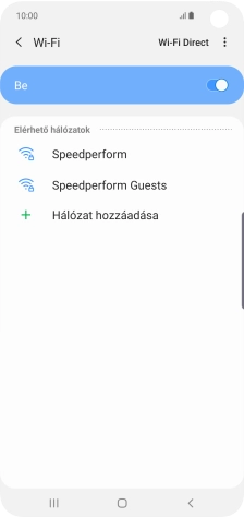Válaszd ki a kívánt Wi-Fi hálózatot.