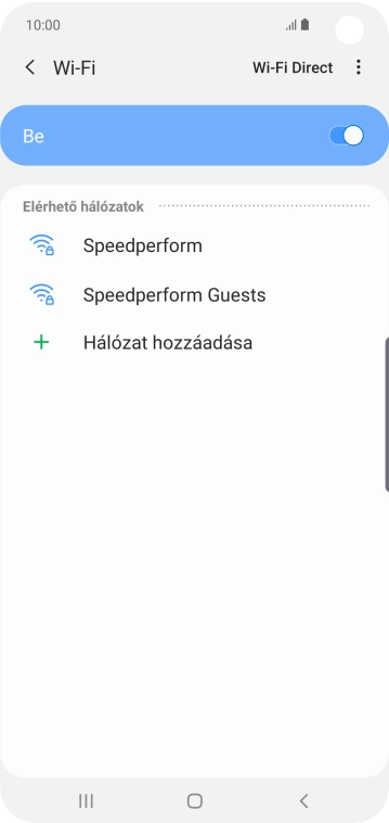 Válaszd ki a kívánt Wi-Fi hálózatot.