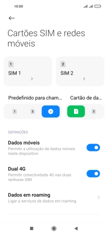 Prima Dados em roaming.
