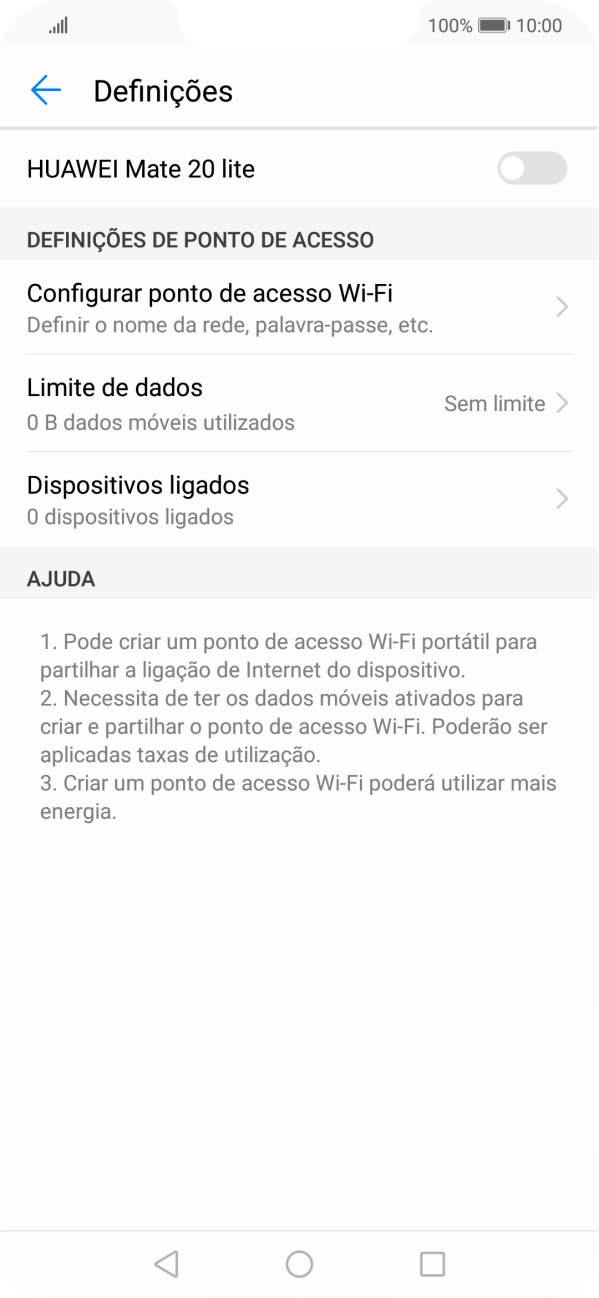 Prima Configurar ponto de acesso Wi-Fi.