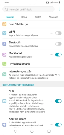 Válaszd az Általános lehetőséget.